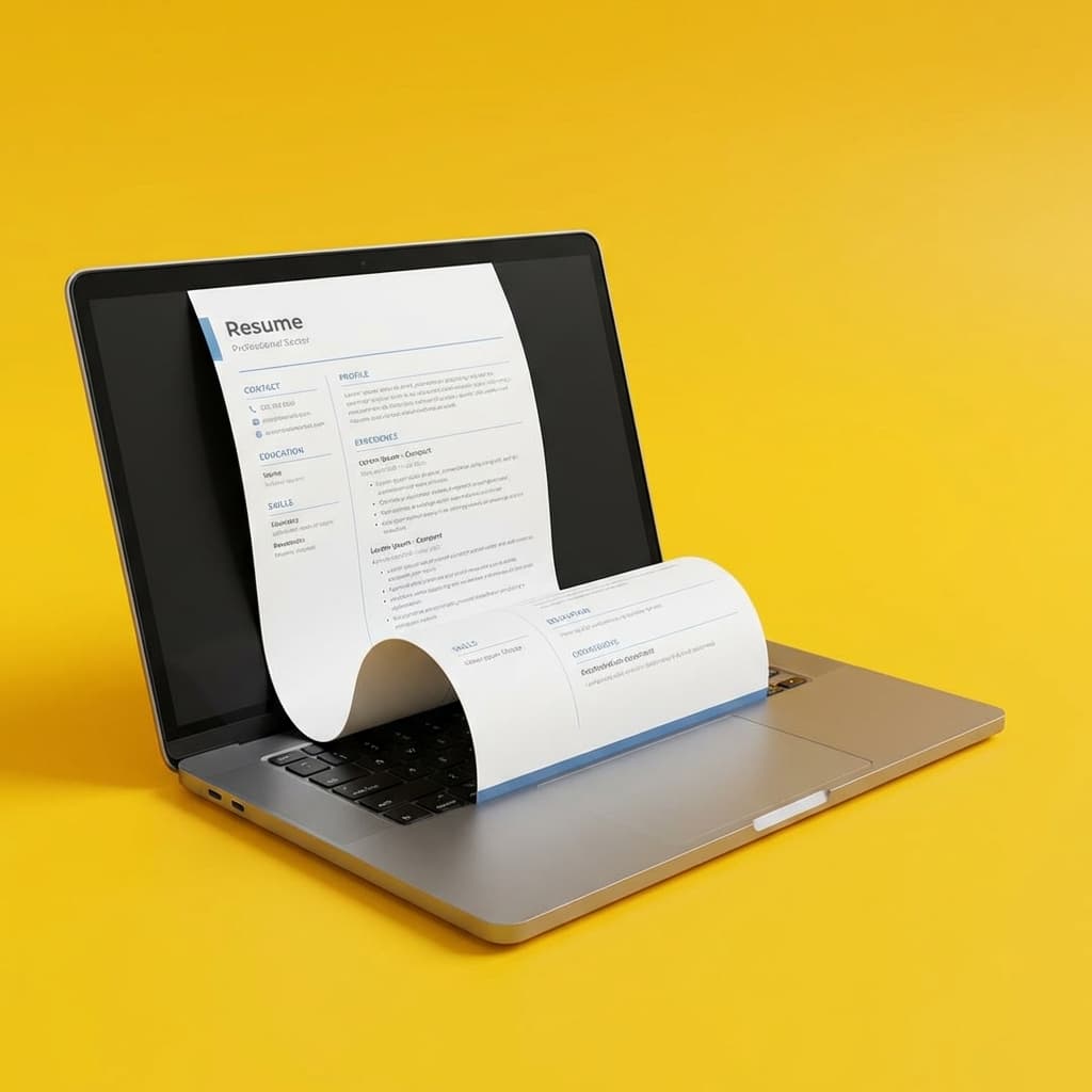 Professional Resume Builder Illustration